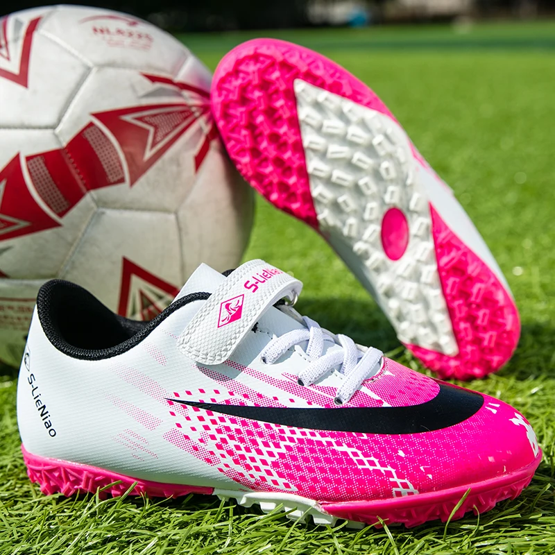 

Children Soccer Shoes Sports Society Field Boy Football Shoes Futsal Fast Indoor Sneaker Original Ankle Cleats Football Boots