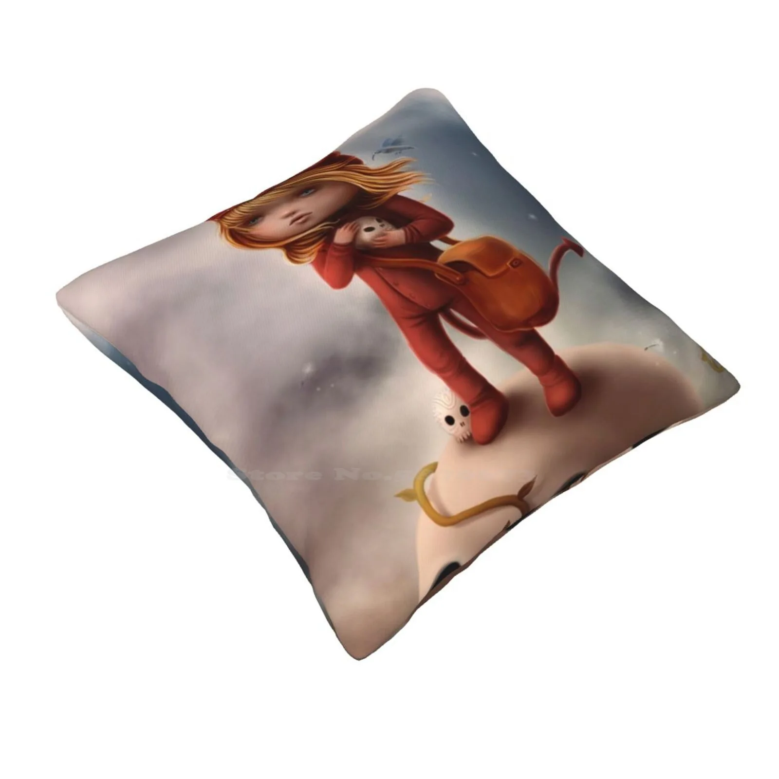 Wickedly Drawn Soft Comfortable Pillowcase Teen Devil Disguise Demon Sad Skull Lowbrow Pop Surrealism Sweet Children Emotional