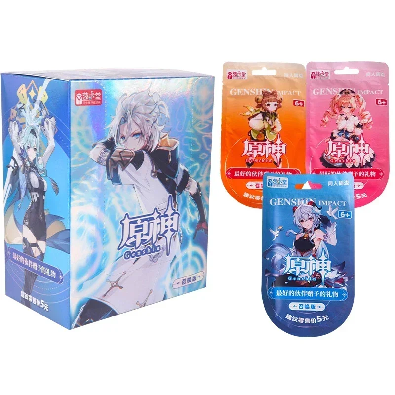 Genshin Impact Card Game Characters Anime Collection Flashcard Animation Beautiful Girl Goddess Sister Card for Kids Fans