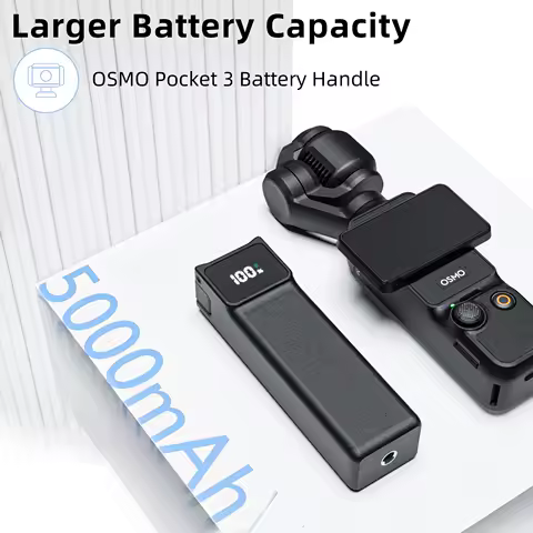 Dji Osmo Pocket 3 Battery Handle Mobile Power Built-in 5000mAh 22.5W Reserved 1/4&rdquo; Thread