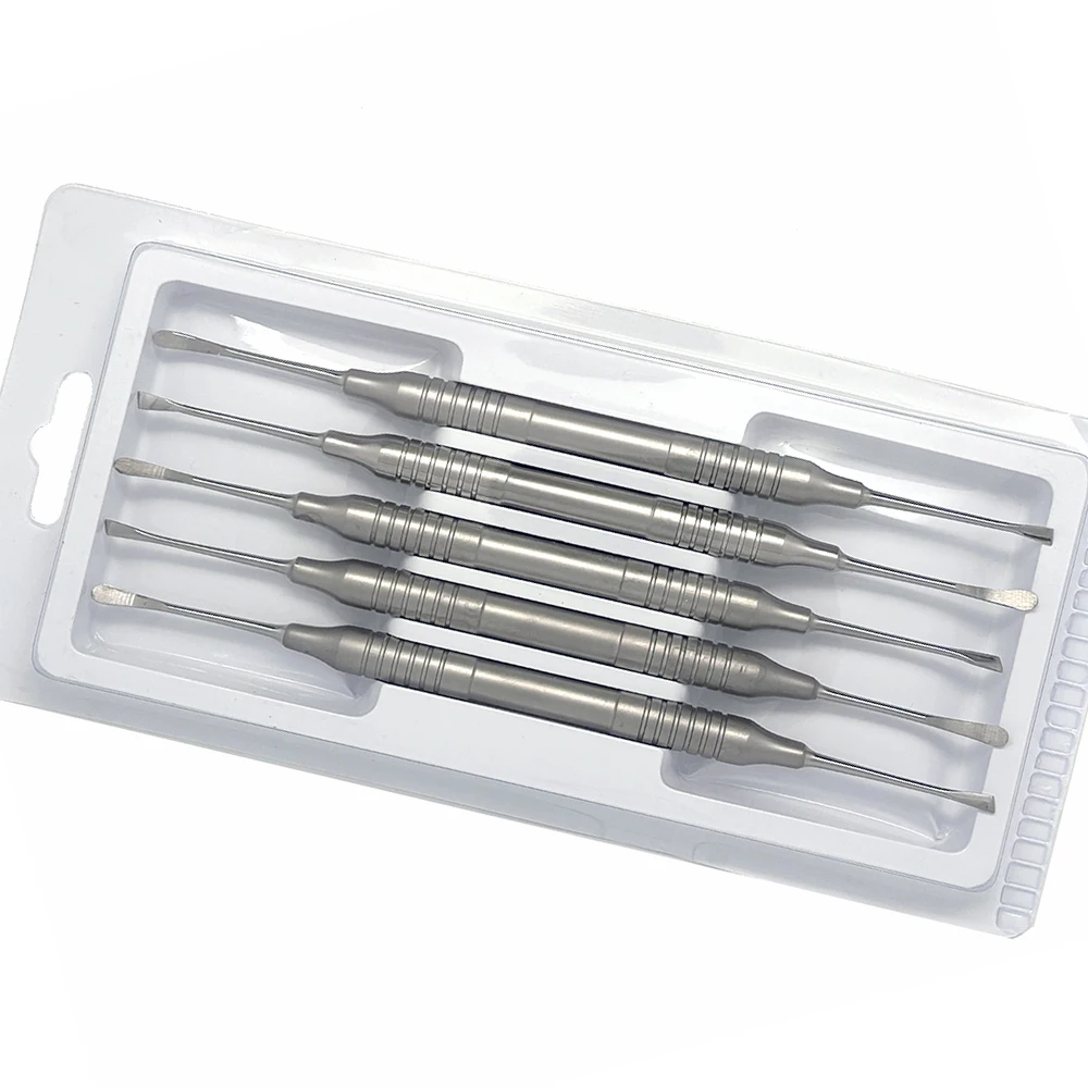 5Pcs Dental Periodontal Instrument Set - Double-Ended Implant Periosteal Separators for Dental Surgery & Implantology