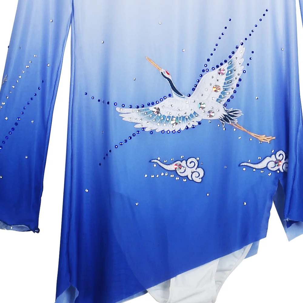 ZAGITOVA Eiskunstlauf-Kostüme für Herren und Jungen, Eislauf-Kleidung, Akrobatik, Gymnastik, Overall, Diamanten, blauer Farbverlauf