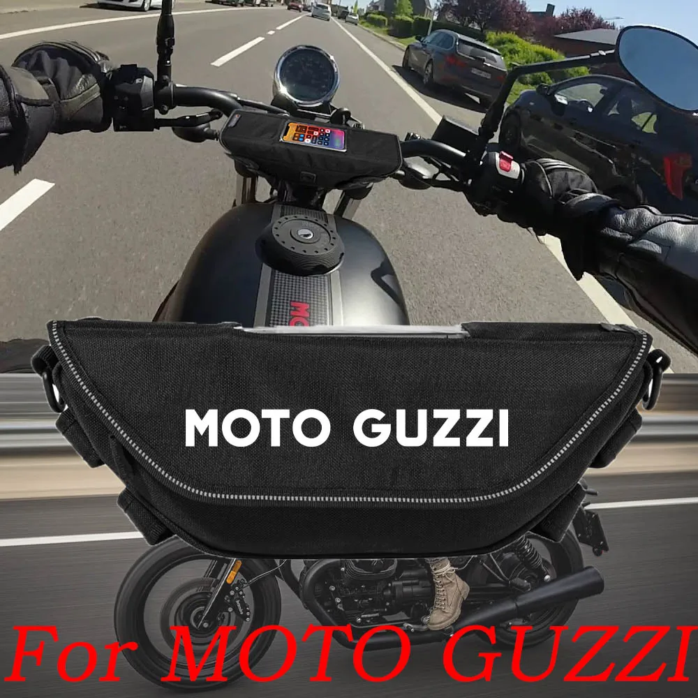 

For MotoGuzzi Retro commemoration V7 V9 V85TT v85 Motorcycle accessory Waterproof And Dustproof Handlebar Storage Bag navigation