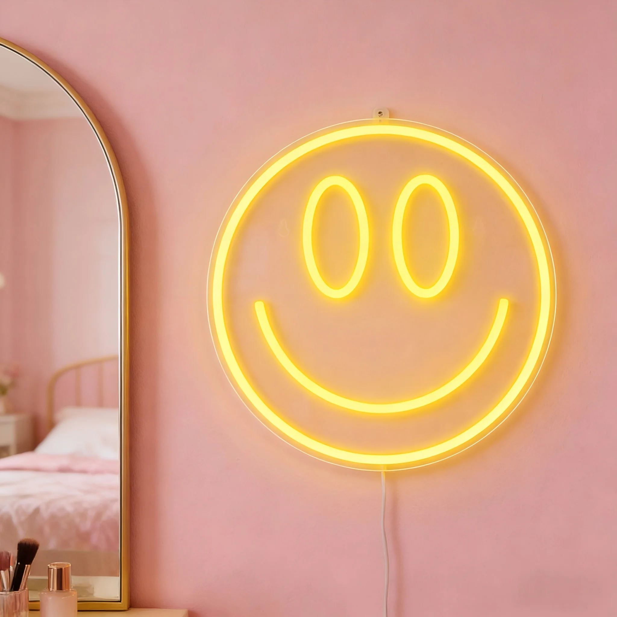 Visage souriant néon LED néon  - Outdoor Power For Wedding avis et prix