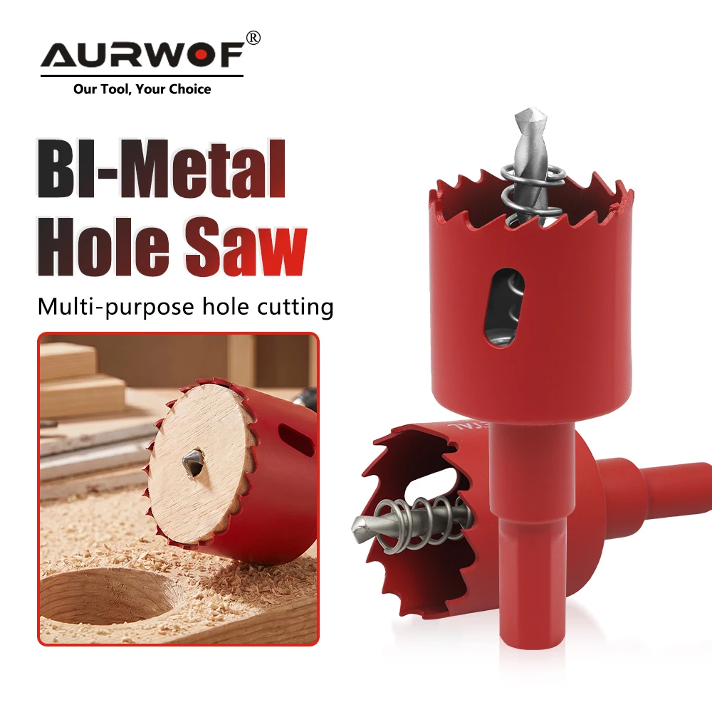 

AURWOF 1Pc 14-200mm M42 Bi-Metal Hole Saw HSS Drill Bits Drilling Crown For Metal Iron Aluminum Stainless Wood Cutter Tools