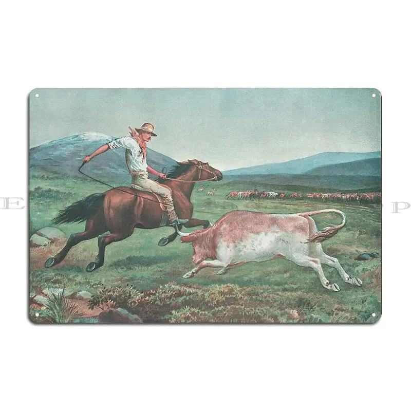 الماشية Mustering أستراليا خمر طباعة علامة معدنية خلق ملصق جدار ديكور الديكور الكلاسيكية تين تسجيل ملصق