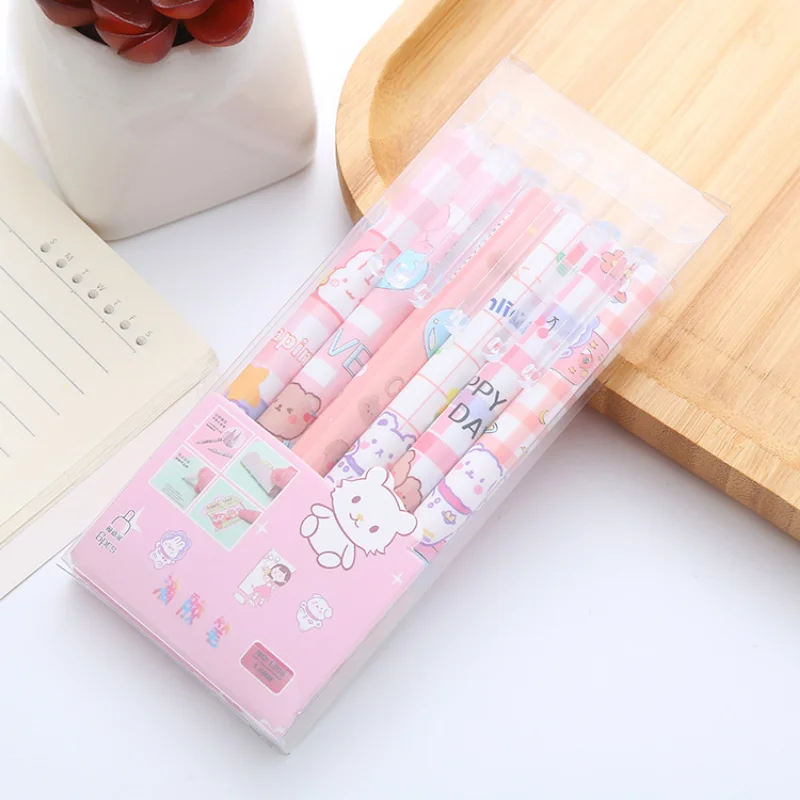 6pcs/box Solid Glue Stick Pen Shape r Quick-drying High Viscosity Glue Creative Students Stationery Pen Style Liquid Glue