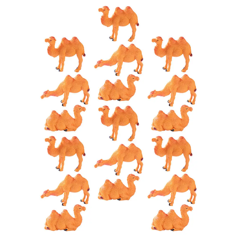 

Набор из 18 миниатюрных фигурок верблюдов для микроландшафта: реалистичные фигурки животных для создания пустынных сцен, DIY декор для рабочего стола и дома