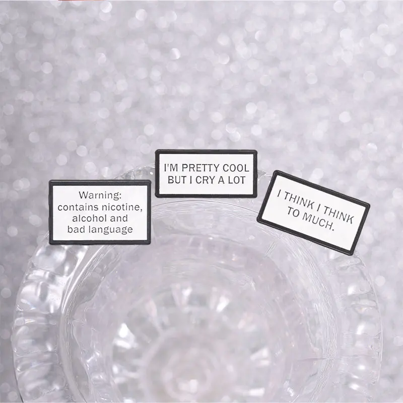 10styles Sassy Attitude Emaille-Pins, sarkastische Warnbrosche, Overthinking-Reversnadel, Overstimulated-Schmuck, Geschenk für Freunde – Detail 7