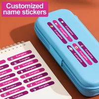 Sanrio pegatinas con nombre personalizado, pegatinas temáticas duraderas impermeables, regalos únicos para ordenador portátil, decoración de mochilas escolares, decoradores DIY