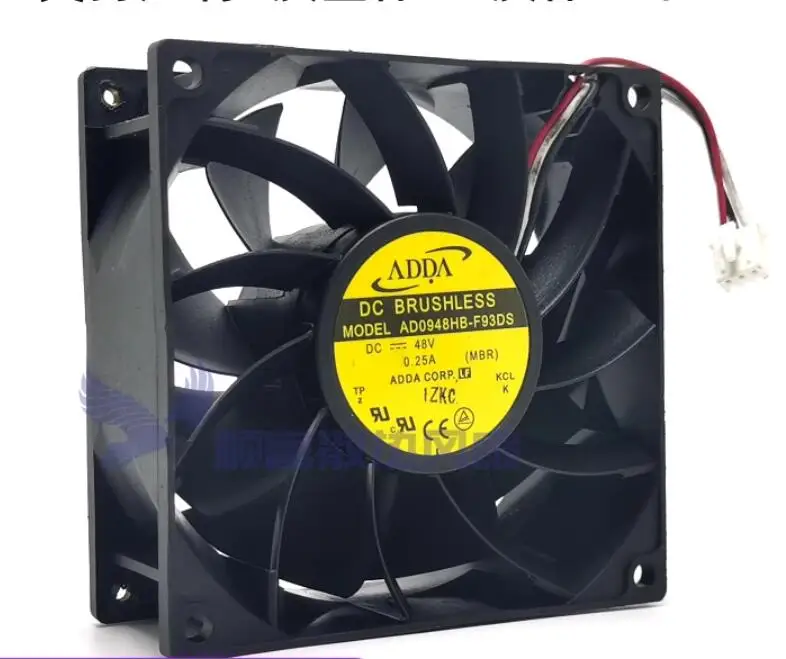 

ADDA AD0948HB-F93DS DC 48V 0.25A 90x90x38mm 3-Wire Server Cooling Fan