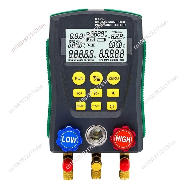 Digital Refrigerant Manifold Gauge Digital Display HVAC Air Conditioner Pressure Meter For Refrigerant Charging