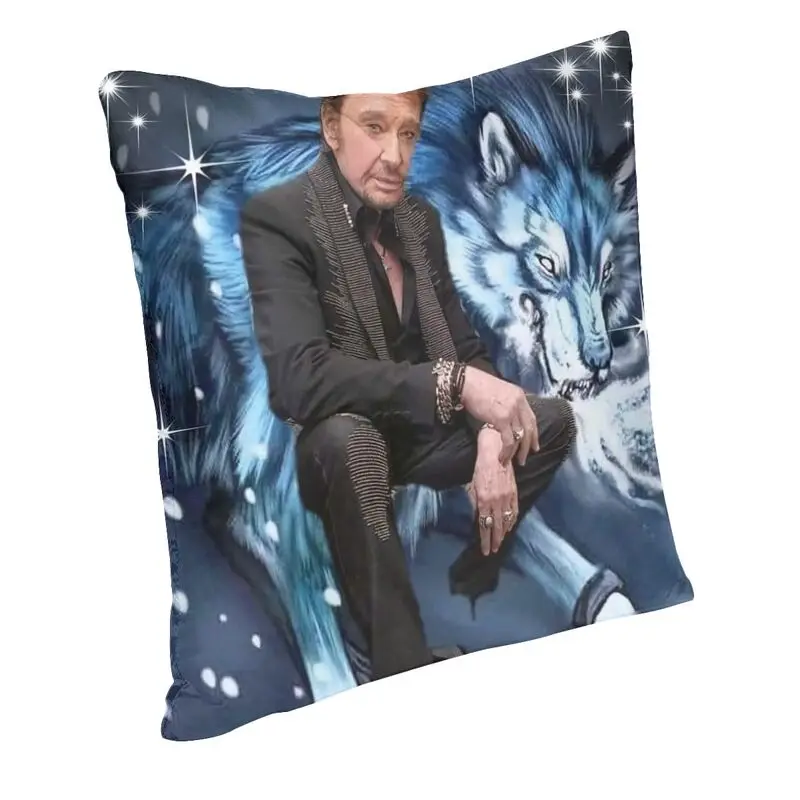 Johnny Hallyday Pillow Covers for Living Room French France Singer Nordic Cushion Cover Car Pillowcase