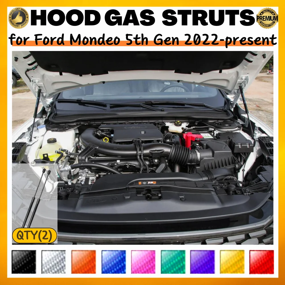 

Qty(2) Hood Struts for Ford Mondeo 5th 2022-present for Ford Taurus 8th Front Bonnet Lift Support Gas Springs Shock Absorbers