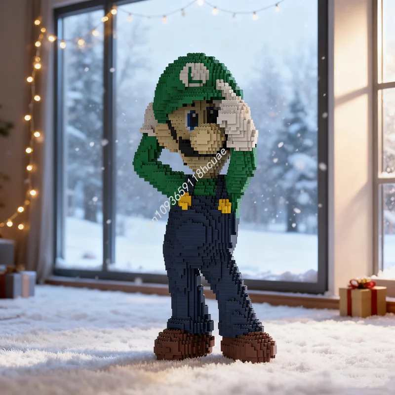 

4997pcs MOC Luigi Sculpturesed Model Building Blocks Construction Assemble Toys DIY Idea Education Brick Christmas Gift Kids
