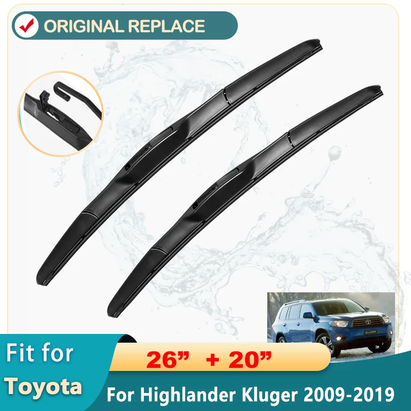 

Windscreen Wiper Blades For Toyota Highlander Kluger XU40 XU50 Front Window Car Wiper 2019 2018 2017 2016 2015 2014 2013 2012