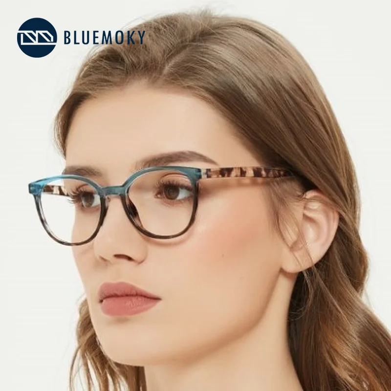 

BLUEMOKY Fashion Butterfly Plastic Frame Glasses with Blue Light Blocking Lenses Optical Eyewear for Women