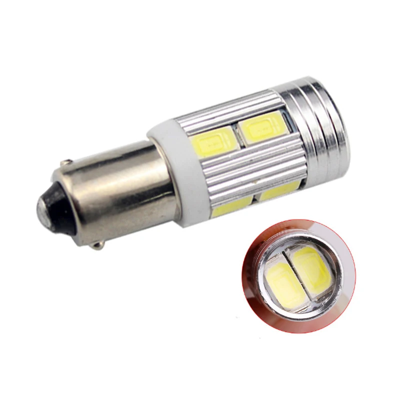 

50 шт. BA9S T4W автомобильная светодиодная лампа для чтения, лампа для авто номерного знака, купольная лампа 10SMD 5630, белый, 12 В постоянного тока