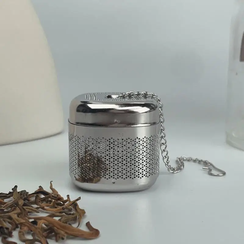 

Stainless Steel Square Tea Infuser Ball Extra Fine Mesh Loose Tea Steeper Filter Tool