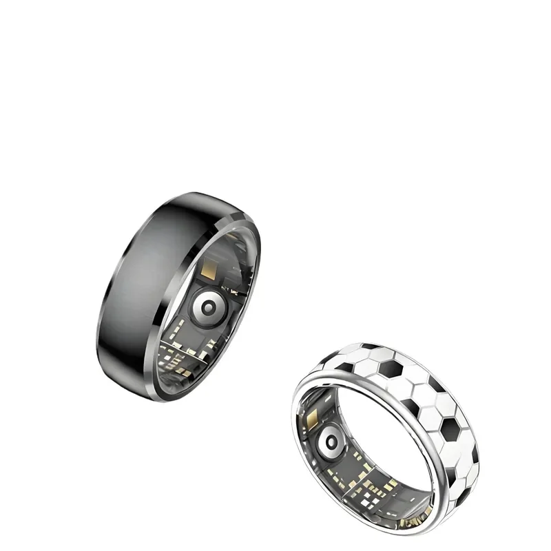 Smart Ring Bluetooth Vibration Call Reminder Blood Oxygen Heart Rate Monitor Fitness Tracker Wearable Device for Men Women