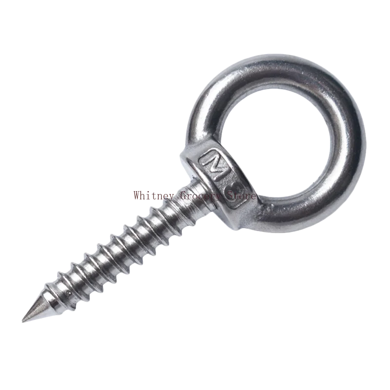 10pcs 304 Eye Nut Self Tapping Screw Sheep Eye Round Ring Self Tapping Screw Hook