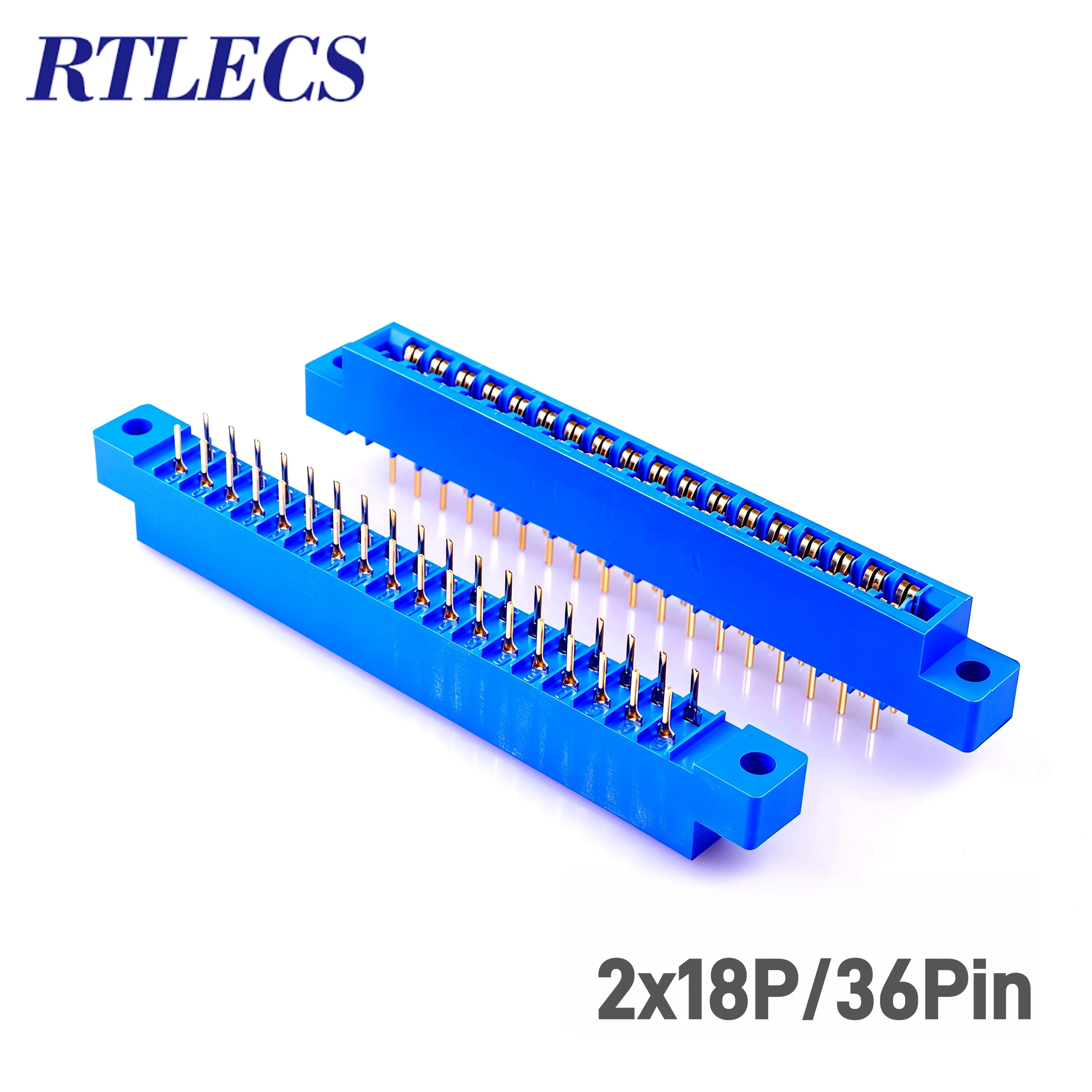 10pcs Flange 805 Card Edge Connector 3.96 mm Pitch 8 12 16 20 24 30 36 44 56 72 Pin PCB Gold Finger Slot Solder Board DIP