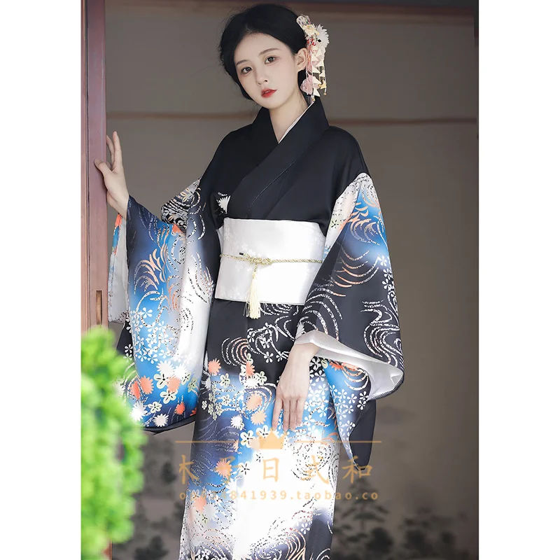 New Goddess Girl Kimono Female Diablo Improved Personality Japanese Photo Photography Japanese Self-Portrait Kimono Clothing