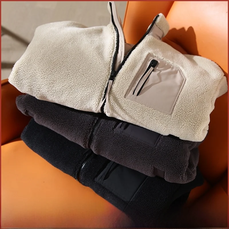 

Men's Thiened Fce Stand Collar Jaet Winter New Arrival Comfortable Loose Fit Warmth Faionable Cotton Coat