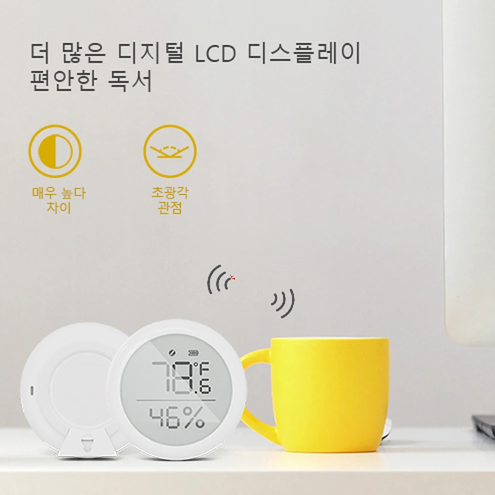 MOES Tuya ZigBee Smart Home Temperature And Humidity Sensor With LED Screen Works With Google Assistant and Tuya Zigbee Hub