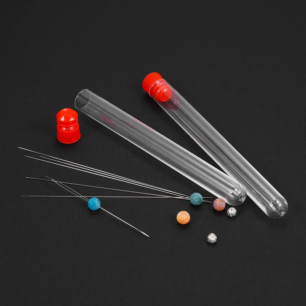 1set Open Big Eye Beading Needles Bead Necklace Bracelet Tools Stainless Steel Self Threading Needle Pins For Jewelry Supplies