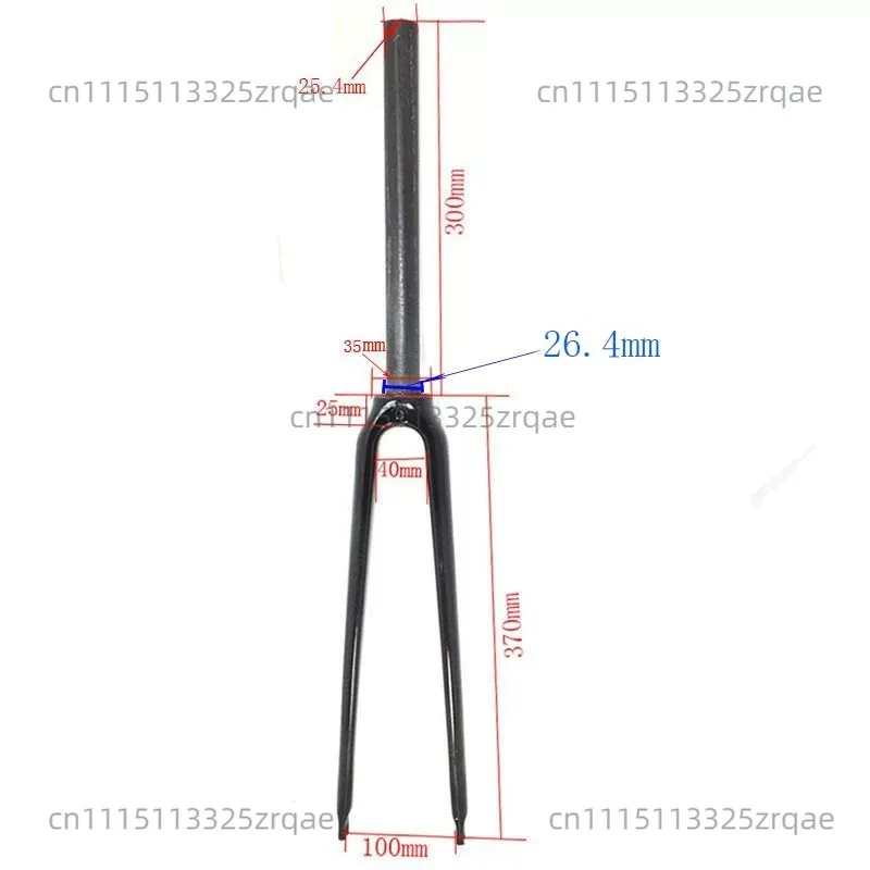 Full carbon fiber road bike 25.4 front fork, carbon fiber hard fork 700C road front fork dead flying front fork