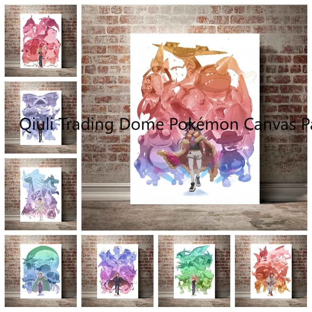 Pokemon Cartoon Character Picture Canvas Gifts Wall Decoration Room Home Kid Action Figures Decorative High Quality Art Hanging