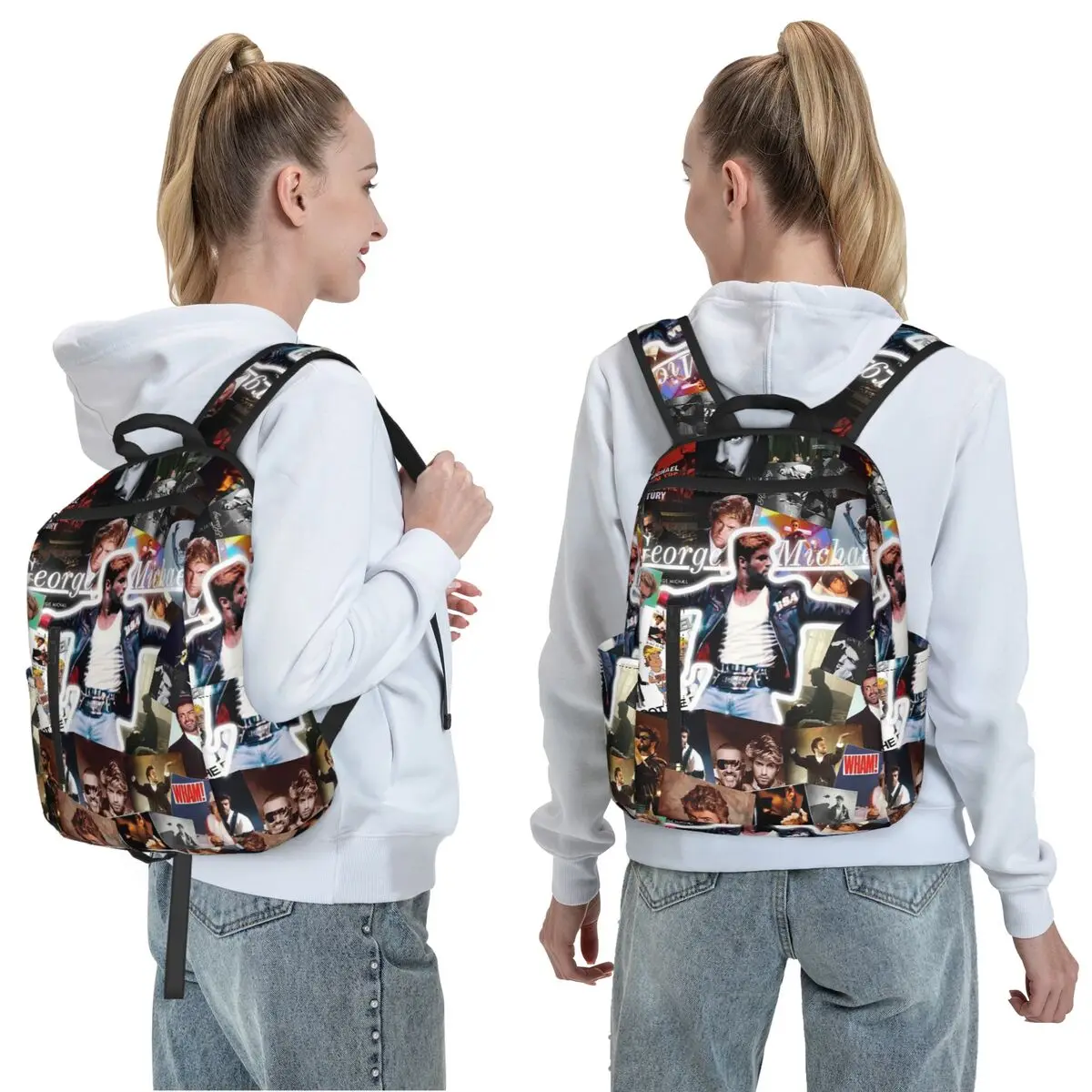 George Michael Backpack Daypack Large Capacity Boys Girls BookBag School Bag Shoulder Bags for Men Women