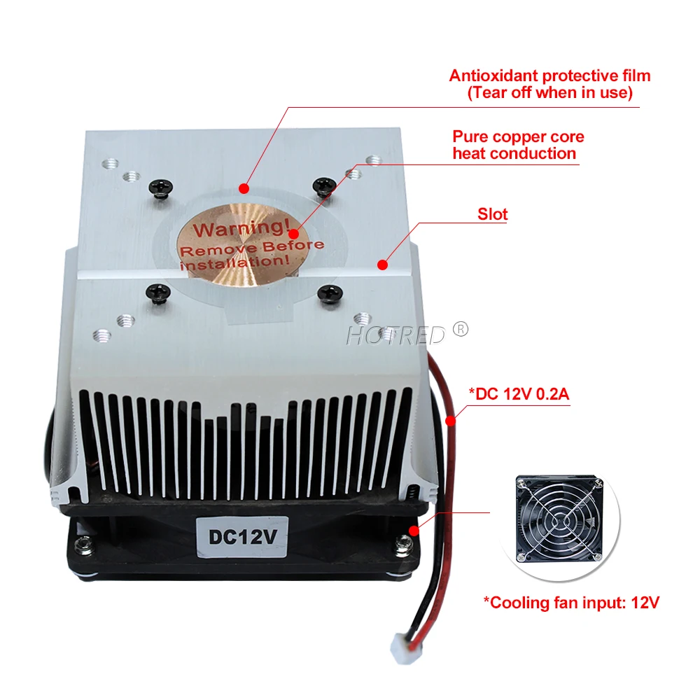 1 Set LED chip Radiator Beads Heatsink Aluminum Heat Sink Cooling Cooler With 12V fan Fit Transistor Module Power 20W 50W 100W