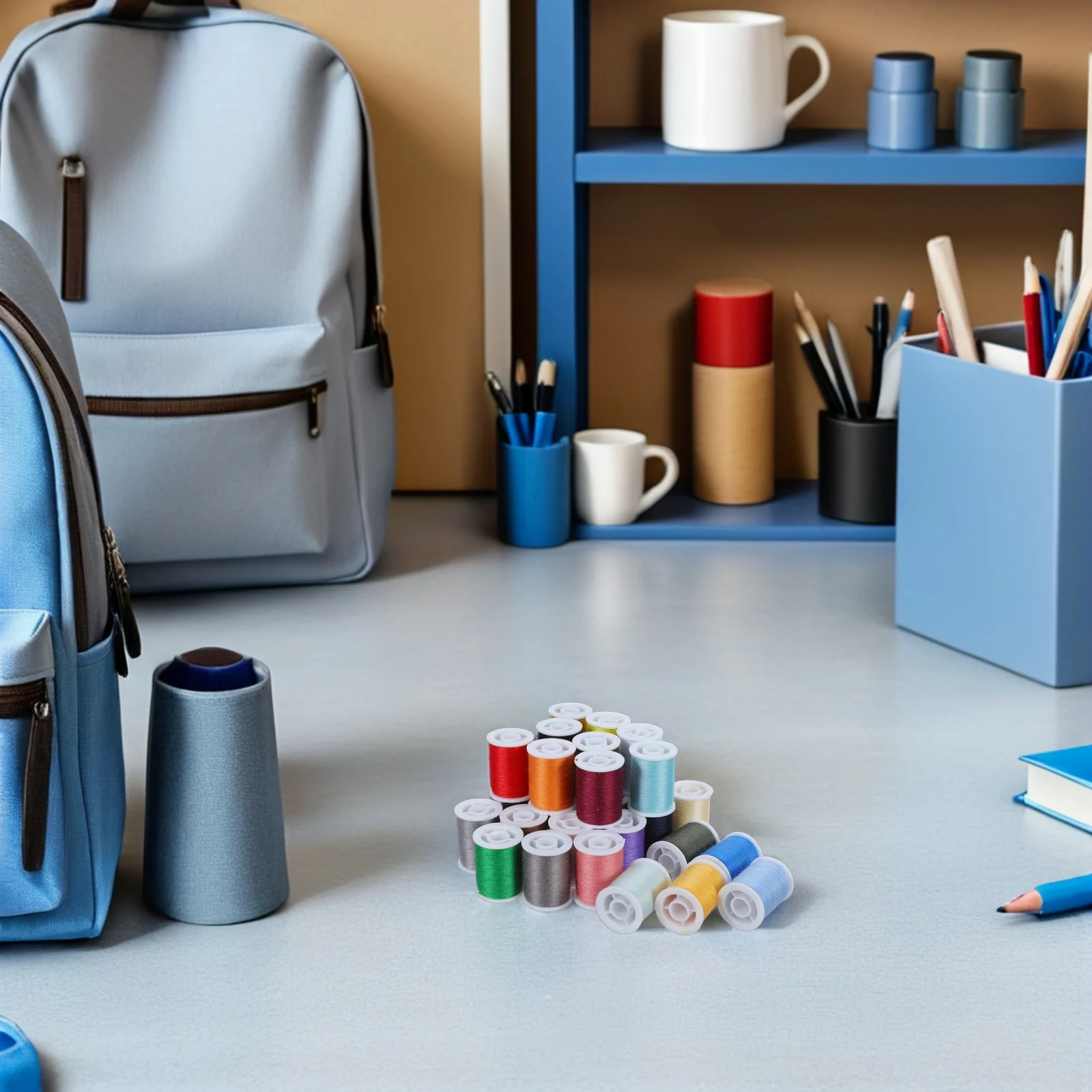 

30 Rolls Polyester Sewing Thread Colorful Embroidery Spools Organizer Box Handy Kit for Hand Sewing Stitching Machine