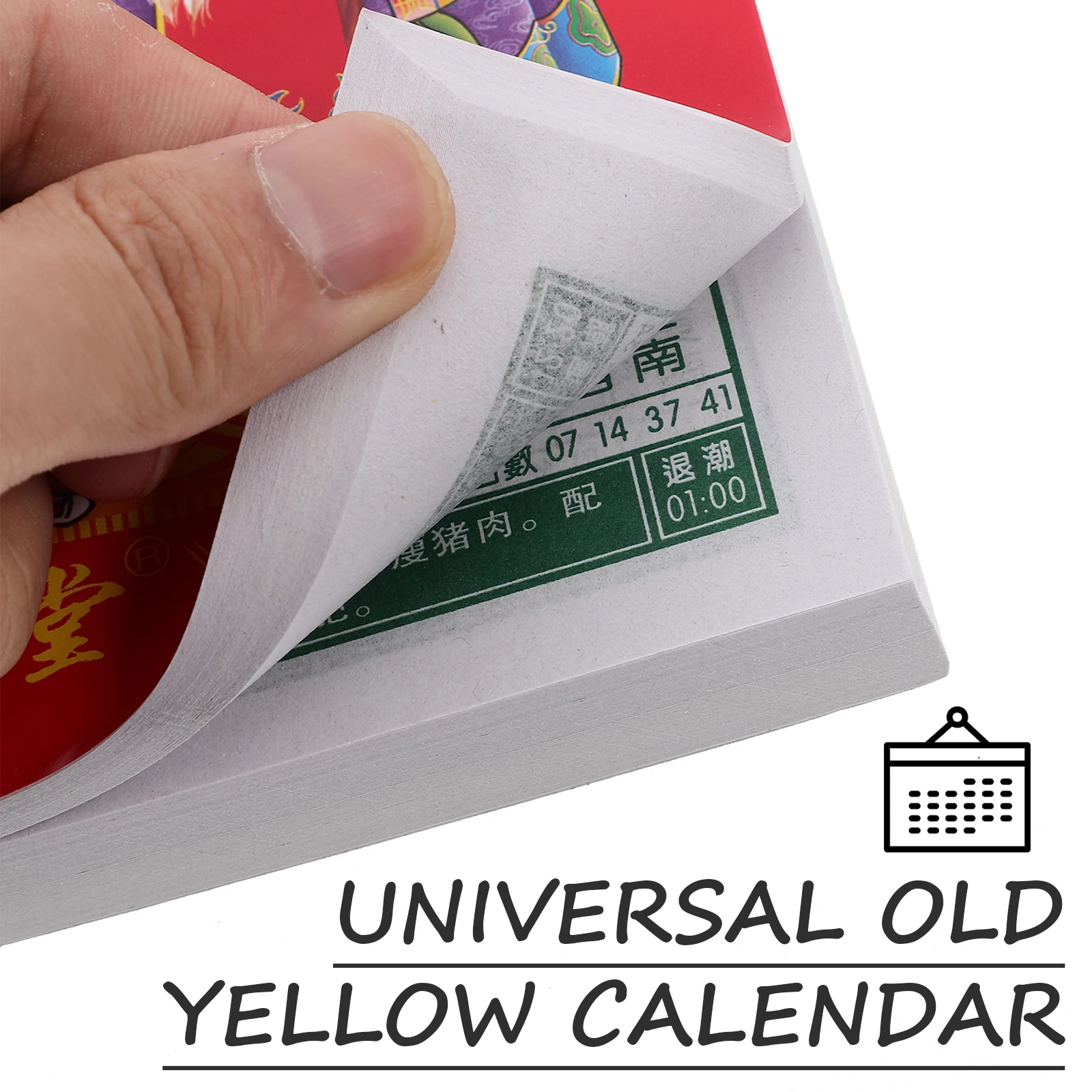 

Old Calendar Hanging Lunar Year Chinese Traditional Red Calendars Monthly Family Wall