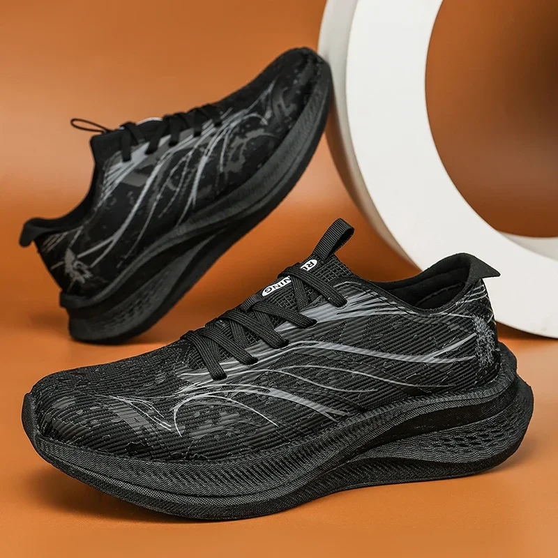 Herren Damen Carbon Leichtgewicht Mesh Sportschuhe Herbst Stoßdämpfende Atmungsaktive Laufschuhe für Workout, Walking, Fitness und Sport – Detail 3