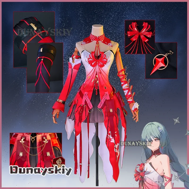 

Платье CosplayWuthering Waves Fu Luo Luo, костюм для косплея, игра в стиле аниме, вечерние униформа, одежда для ролевых игр на Хэллоуин