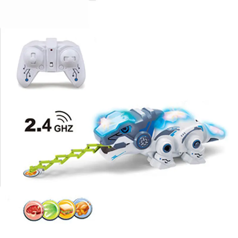 RC Cabrite Robot intelligente Animal Remot Control camaleonte Walk Eat Electronic Lizard Pets giocattoli elettrici regalo di compleanno per bambini