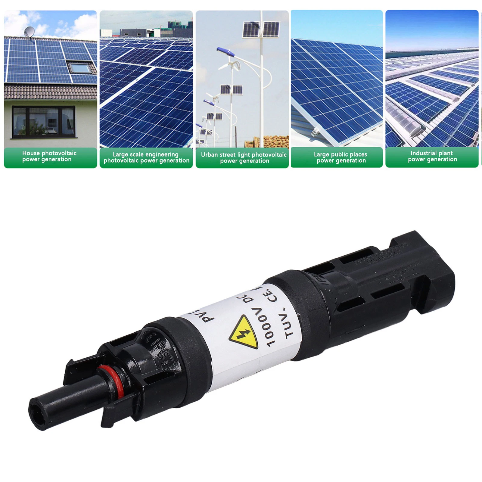 Solar Diode Connector PV Connectors Solar PV Diode Connector Male Female IP67 Waterproof Panel Cable Blocking Diode Holder 1000V