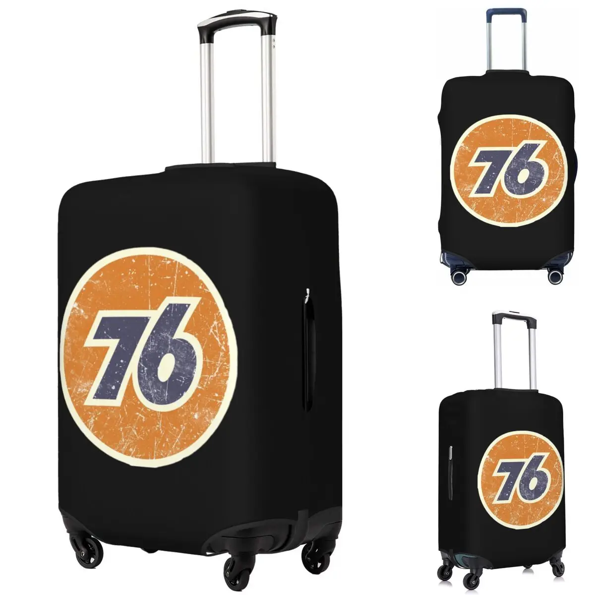 

76 Oil Union Vintage Suitcase Cover Protection Elastic Trip Luggage Protector Covers for 18-32 Inch