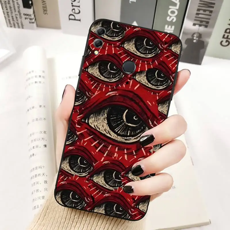 Scary Face Eyes Phone Case for Huawei Honor 10 i 8X C 5A 20 9 10 30 lite pro Voew 10 20 V30