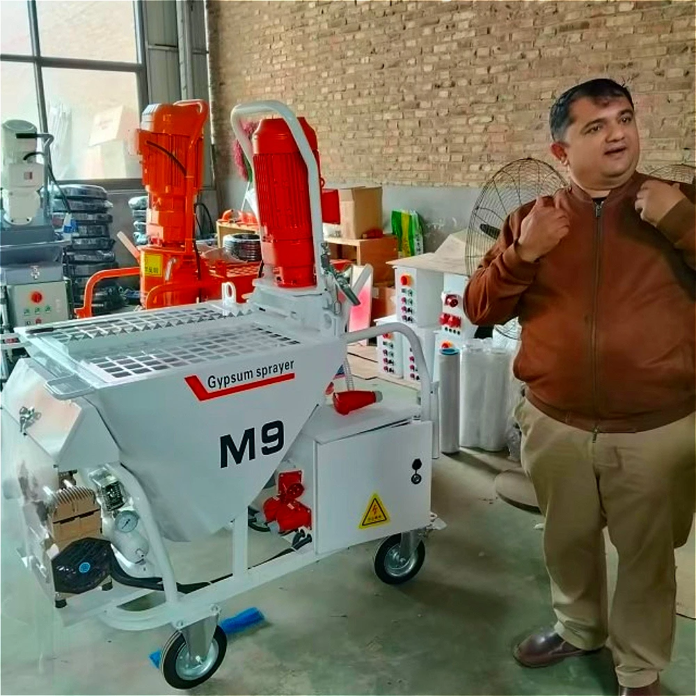 M9 Industrial Automatic Gypsum Plaster Machine Wall Putty Spray Plaster Sprayer Plastering Machine for Wall