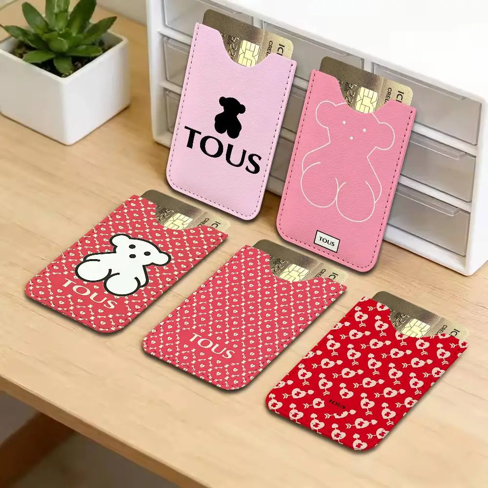 Luxury Brand T-Tous Fashion New Leather Card Small Retro Cowhide Coin Purse Men/Women Luxury Card Holder