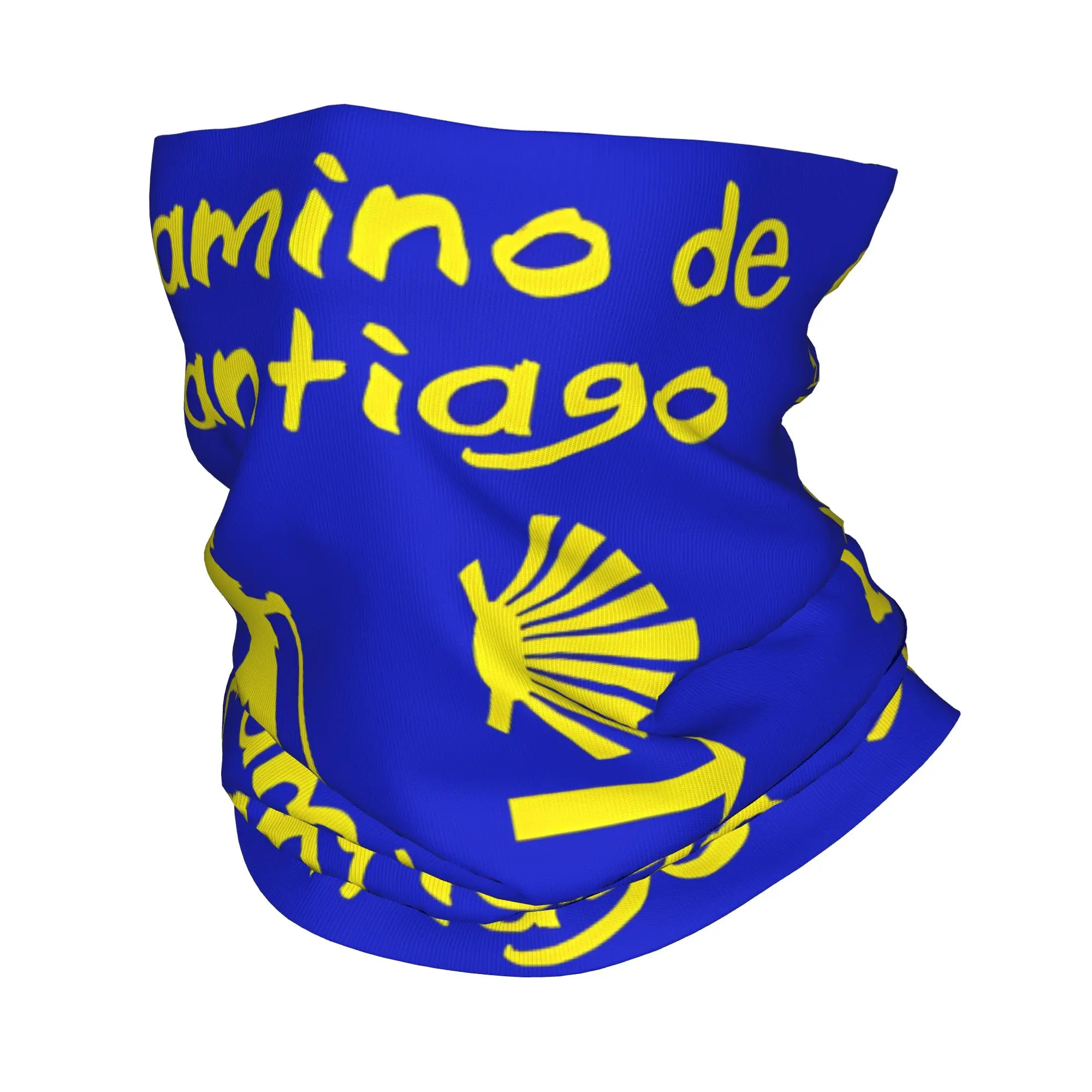 Personalizado Camino de Santiago Compostela cartel Shell invierno diadema cuello mujeres hombres corriendo tubo bufanda España cara Bandana polaina