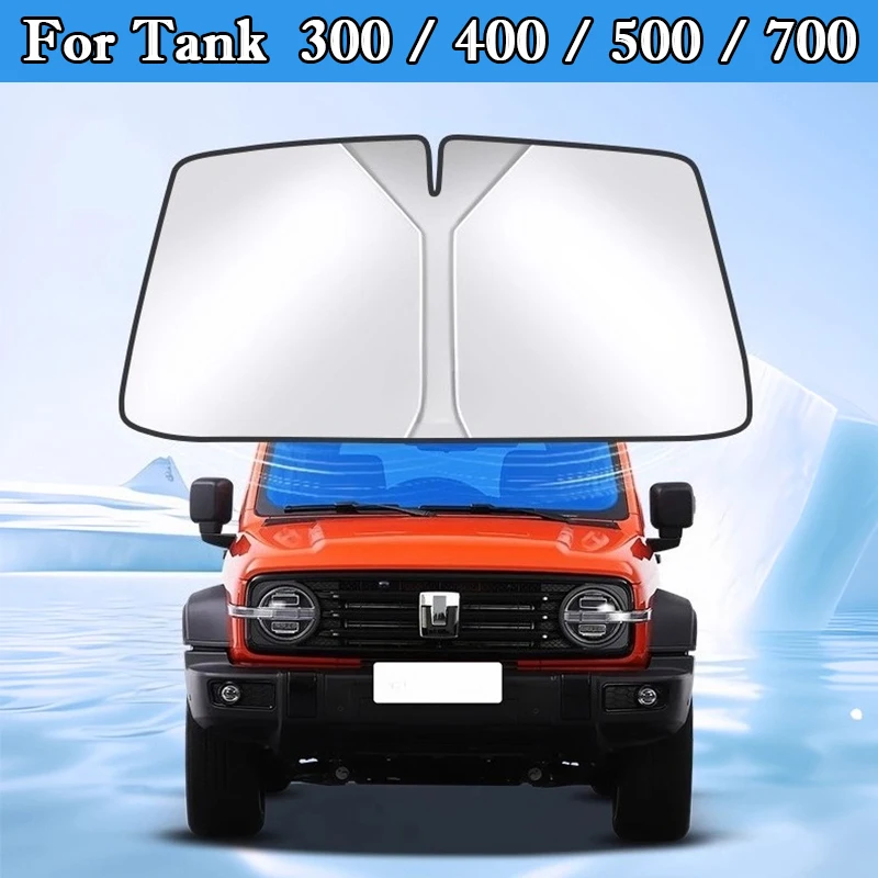 

For Great Wall Tank 300 400 500 700 Car Windshield Sunshade Cover Foldable Front Window Sun Visor Blocks UV Protection Cover