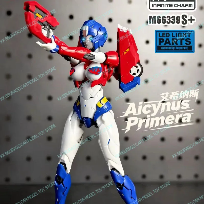 Figurines d'action de Transformation originales, jouets Aicynus Primera Arcee charmant Mecha rouge et bleu OP M66339S, modèle d'assemblage