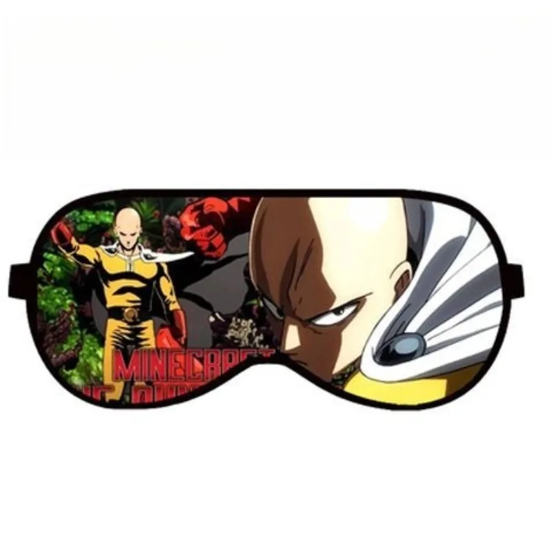 الرسوم المتحركة واحد لكمة رجل Saitama 2D الكرتون الطرفية كيس الثلج قناع عين النوم ضوء حجب تنفس قناع عين الصبي الهدايا