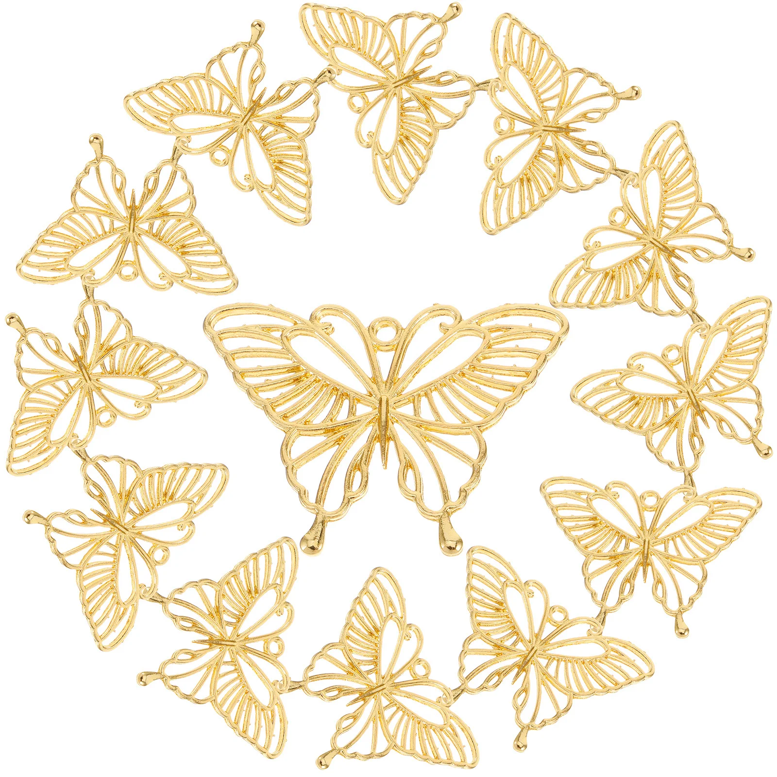 20 قطعة المعلقات إطار معدني فارغ فراشة شكل Diy بها بنفسك مستلزمات صناعة المجوهرات ل الراتنج سحر سلاسل المفاتيح قلادة المشاريع الحرفية