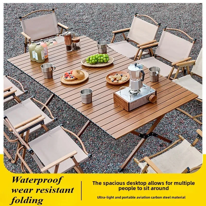 Table Chair Set Portable Outdoor Folding Metal Light Table Chair Balcony Picnic Table Chair Kit Camping Equipment Accessories